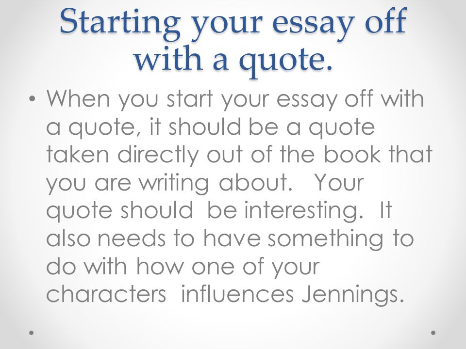 Suggested ways to introduce quotations